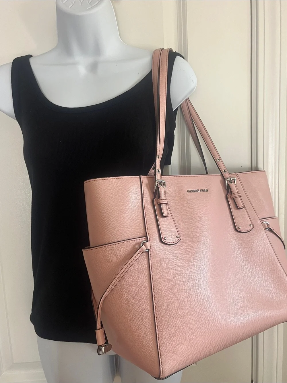 Michael Kors Dusty Rose Pebbled Leather Tote